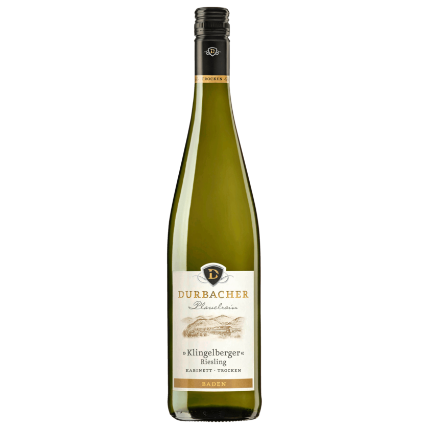 Durbacher Plauelrain Weißwein Klingelberger Riesling trocken 0,75l